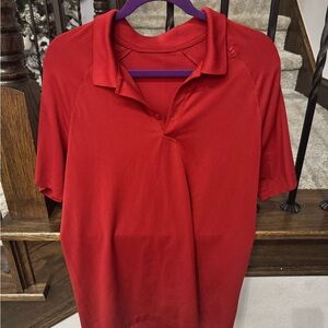 lululemon athletica Men’s Red Polo Shirt
